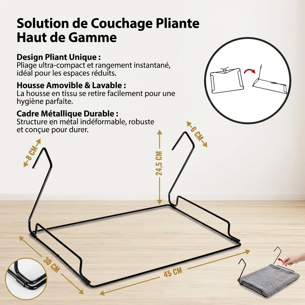 Détail de la structure en bois et des ventouses renforcées du hamac pour chat - Pawaia